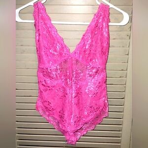 Pink lingerie body suit size medium One Piece Teddy